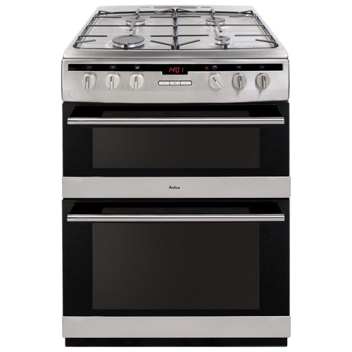 AFG6450SS 60cm freestanding gas double oven with gas hob 