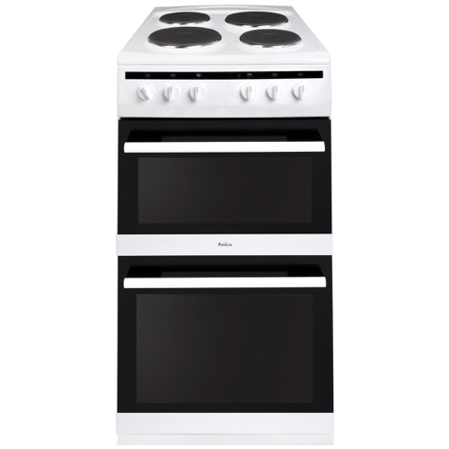 AFS5500WH 50cm freestanding electric double oven with electric hob