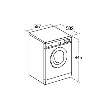 AWDI814D 8kg 1400 spin freestanding washer dryer, white Alternative (0)