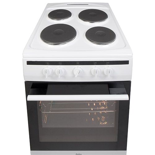508EE1W 50cm freestanding electric cooker with electric plate hob, white Alternative (3)