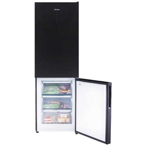 FK3216GBDF 60cm freestanding frost-free 70/30 fridge freezer, black glass Alternative (9)