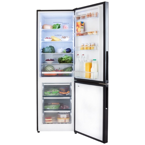 FK3216GBDF 60cm freestanding frost-free 70/30 fridge freezer, black glass Alternative (19)