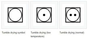 Tumble dryer symbols